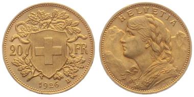 20 Franken 1926 B - Vreneli RAR